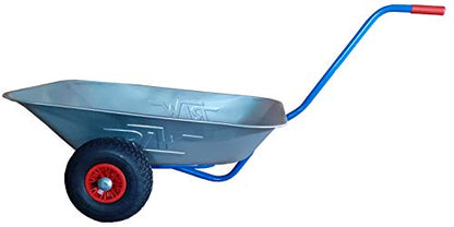 RLW Schubkarre Gartenkarre Handwagen 85 L – robuste Friedhofskarre Transportkarre Gartenwagen aus Metall für Blumenbeete, Grabpflege & Gartenarbeit –
