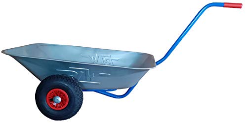 RLW Schubkarre Gartenkarre Handwagen 85 L – robuste Friedhofskarre Transportkarre Gartenwagen aus Metall für Blumenbeete, Grabpflege & Gartenarbeit –