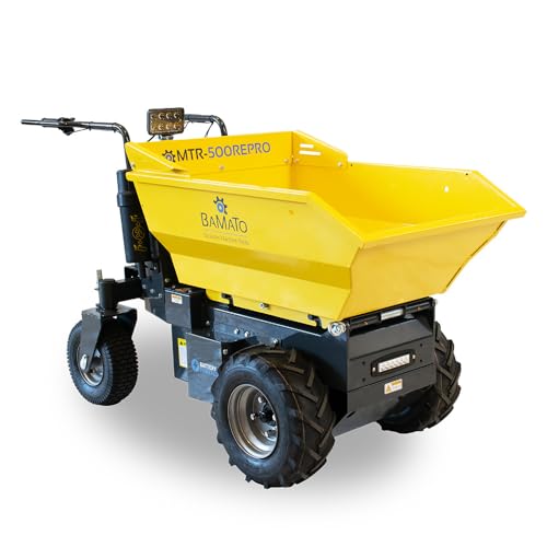 BAMATO Mini Transporter MTR-500REPRO / mit Elektroantrieb und Kipphydraulik; für Lasten bis zu 500 kg; mit integrierter LED Beleuchtung