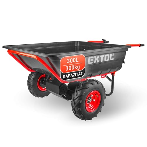 elektrische Schubkarre mit Akku I 300L Mulde & 300kg Traglast I leistungsfähige Motorschubkarre I Offroad-taugliche Akkuschubkarre I 40V Li-Ion mit