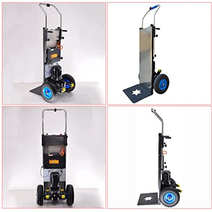 Elektrische Sackkarre, Sackkarre Treppensteiger Elektrisch, Mit Wartungsfreiem/BüRstenlosem Motor, Herausnehmbarer Akku (48 V/36 Ah), TragfäHigkeit