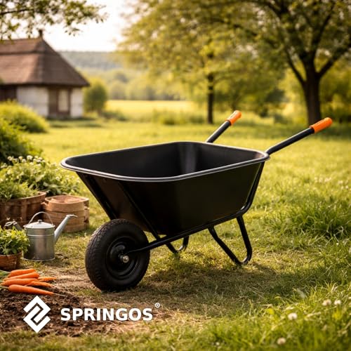 SPRINGOS Schubkarre 300 Liter Zweirad-Schubkarre Gartenschubkarre
