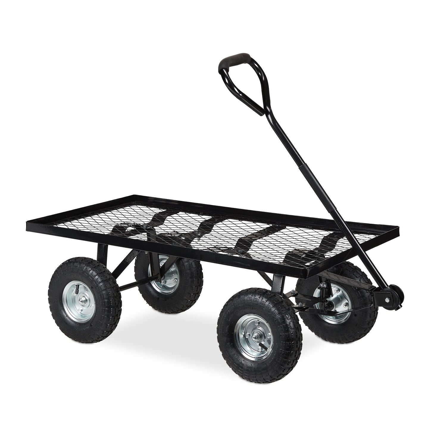 Schwerlast-Gartenwagen 500 Lbs Tragkraft – Klappbarer Utility-Wagen Mit Abnehmbaren Maschenseiten & Einsatz, 10" Pneumatikräder, Ziehgriff – Garten