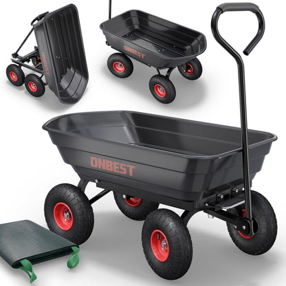 RLW Schubkarre Gartenkarre Handwagen 85 L – robuste Friedhofskarre Transportkarre Gartenwagen aus Metall für Blumenbeete, Grabpflege & Gartenarbeit –